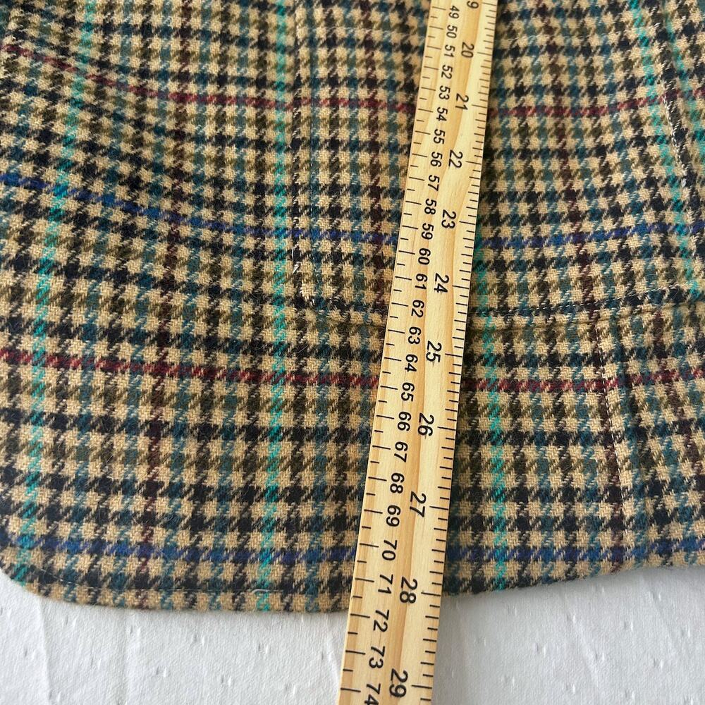 Vintage Talbots Wool Plaid Tweed Blazer Light Academia Classic Heritage 14 W - Picture 9 of 11